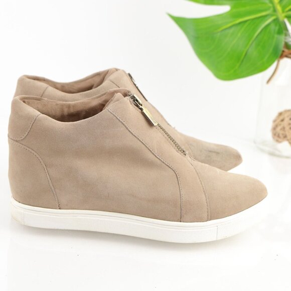 Blondo Womens Glenda Boot Size 8 Tan Suede Hidden Wedge Heel Zip Up Bootie - Picture 7 of 12